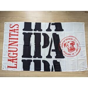 Lagunitas Brewing Co. IPA Petaluma, CA Flag White/Black/Red